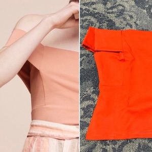 Anthropologie Deletta orange top